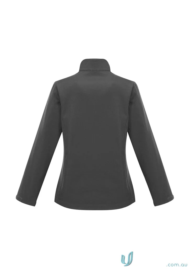 Charcoal long-sleeved ladies apex softshell jacket for women’s Biz Collection Women’s