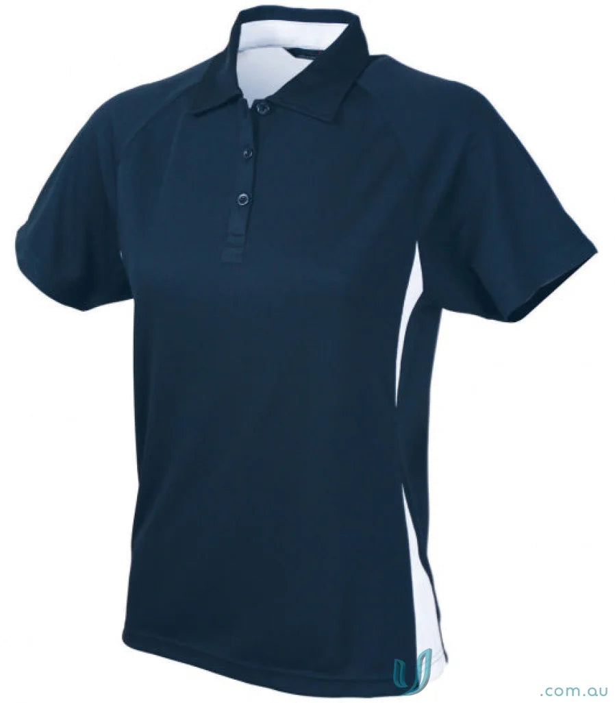 Ladies Arctic Polo navy and white polo shirt perfect for uniforms and workwear