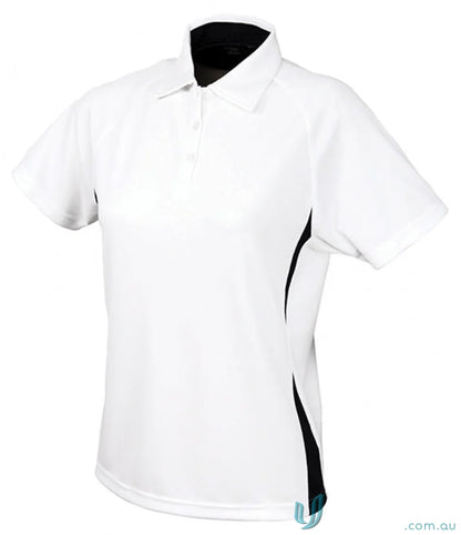 Ladies Arctic Polo white and black polo shirt ideal for uniforms and workwear