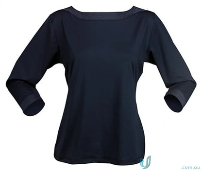Navy blue long-sleeved top from Ladies Argent Top, perfect for workwear and uniforms