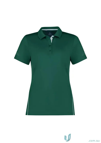 Ladies Balance Polo in green with biz cool™ technology p200ls short sleeves