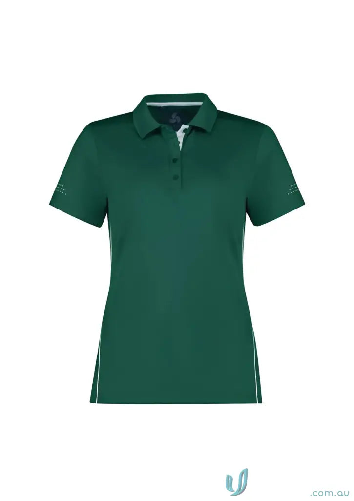 Ladies Balance Polo in green with biz cool™ technology p200ls short sleeves