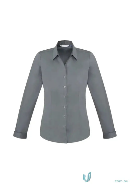 Gray long-sleeve shirt from Ladies Bentleigh LS Shirt collection, perfect for monaco long style
