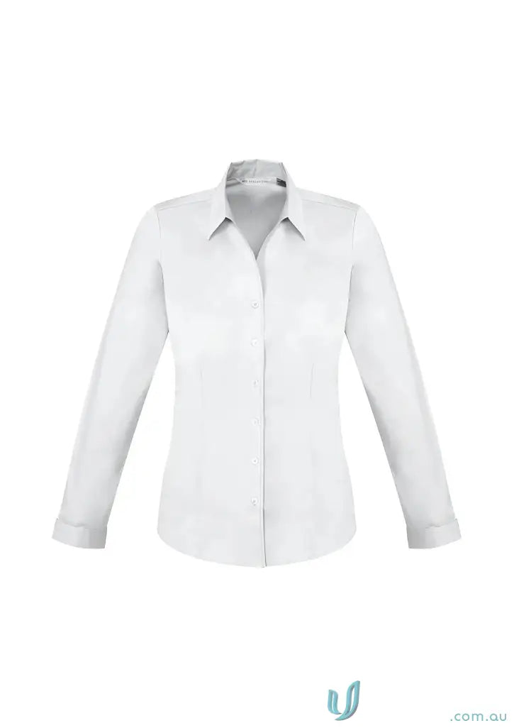 White long-sleeve shirt from Ladies Bentleigh LS Shirt collection, perfect for monaco long look