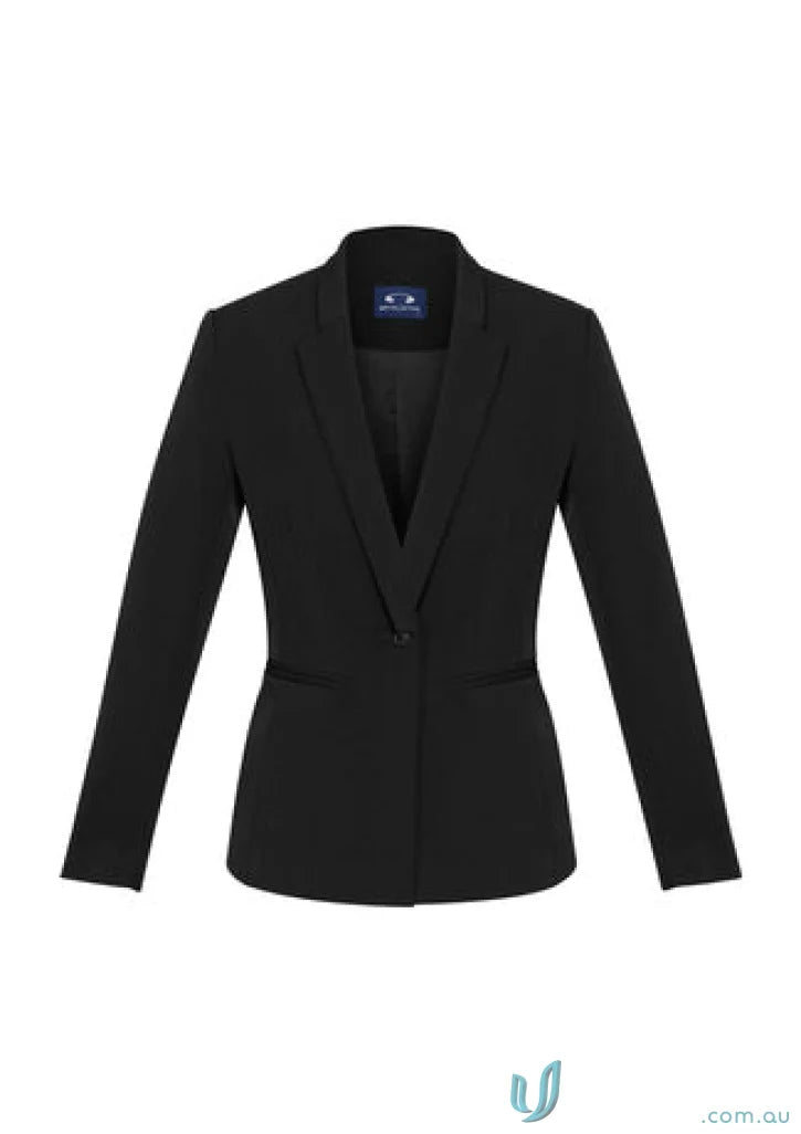 Black women’s blazer from Ladies Bianca Jacket in Biz Collection Ladies bs732l style