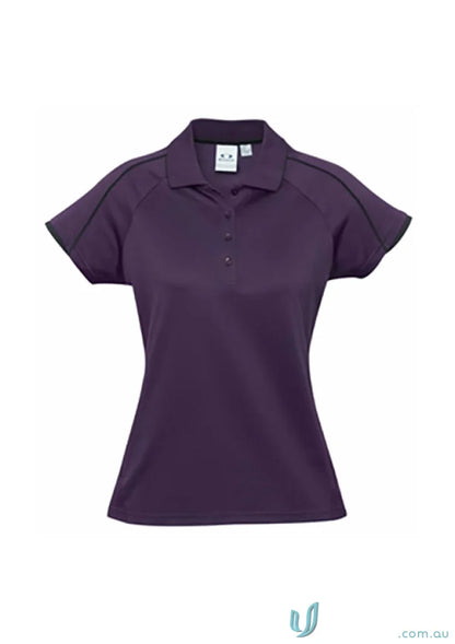 Purple Ladies Blade Polo shirt from Biz Collection Ladies blade short sleeve polo series