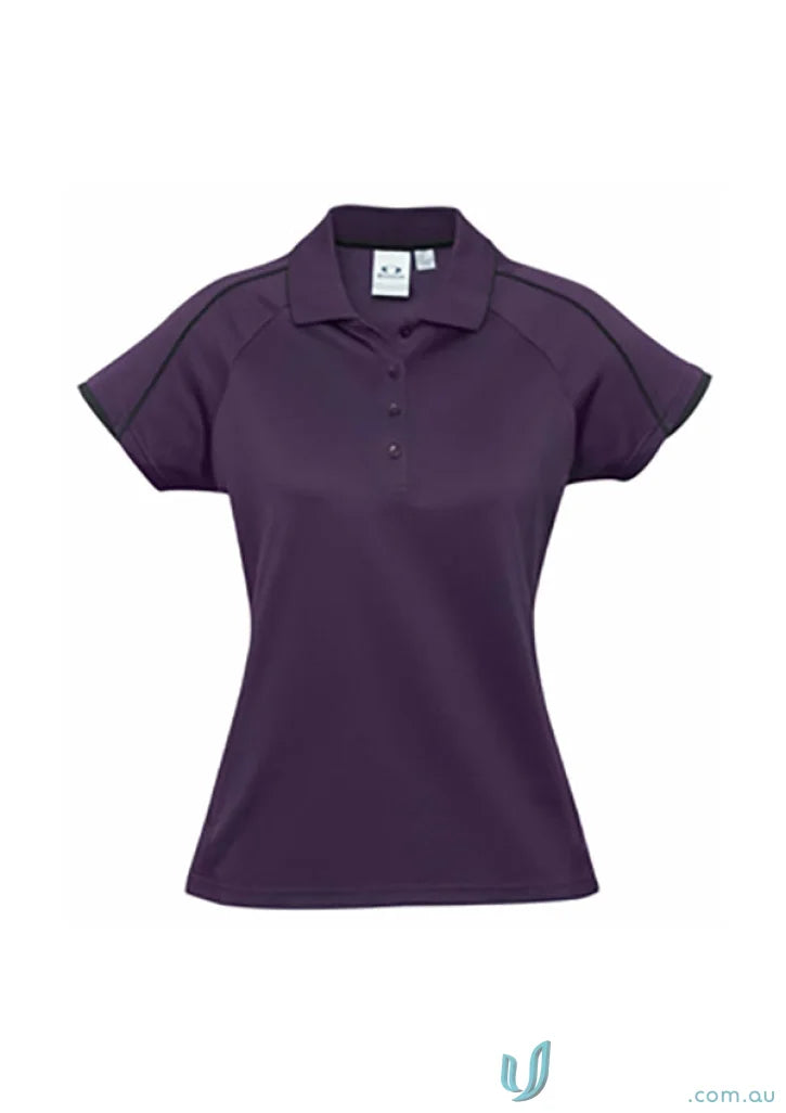 Purple Ladies Blade Polo shirt from Biz Collection Ladies blade short sleeve polo series