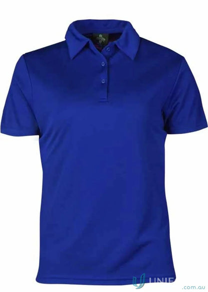 Cobalt blue Ladies Botany Polo shirt in soft fabric, perfect for uniforms or workwear