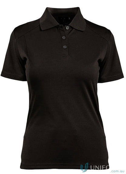 Ladies breathable bamboo charcoal polo shirt in eco-friendly bamboo charcoal fabric