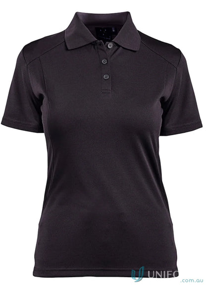 Ladies breathable bamboo charcoal polo shirt made from eco-friendly bamboo charcoal fabric