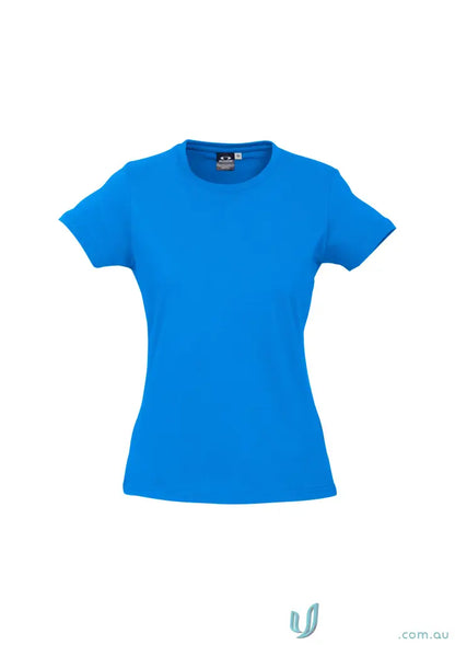 Bright blue Ladies Brightport Tee from t10022 Biz Collection, ice short sleeve tee for ladies