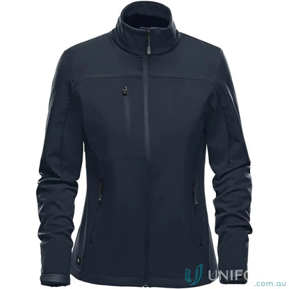 Women’s Cascades Softshell jacket with stand-up collar and zippered pockets for outdoor fun