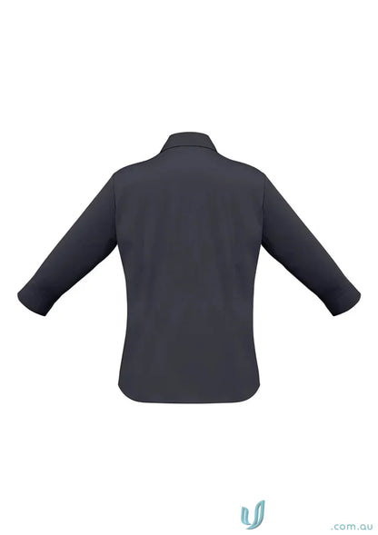 Ladies Chelsea Stretch 3Q Shirt in dark gray for ladies metro biz collection sleeve shirt