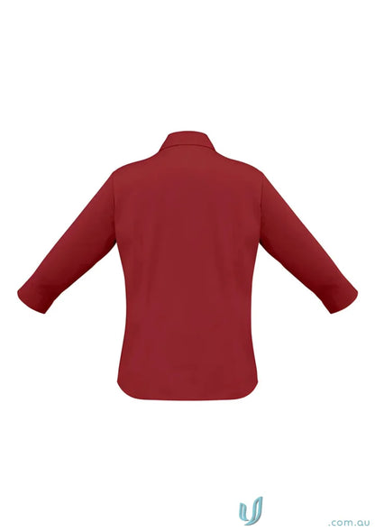 Ladies Metro Biz Collection Maroon Long-Sleeved Ladies Chelsea Stretch 3Q Shirt