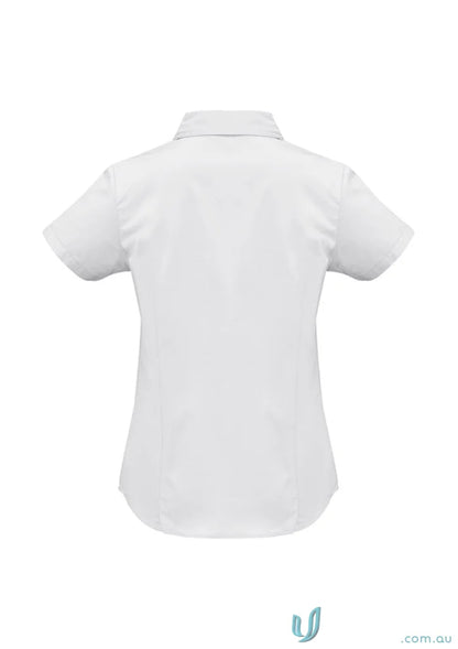 Women’s metro Ladies Chelsea Stretch SS Shirt in white, perfect for biz collection ladies