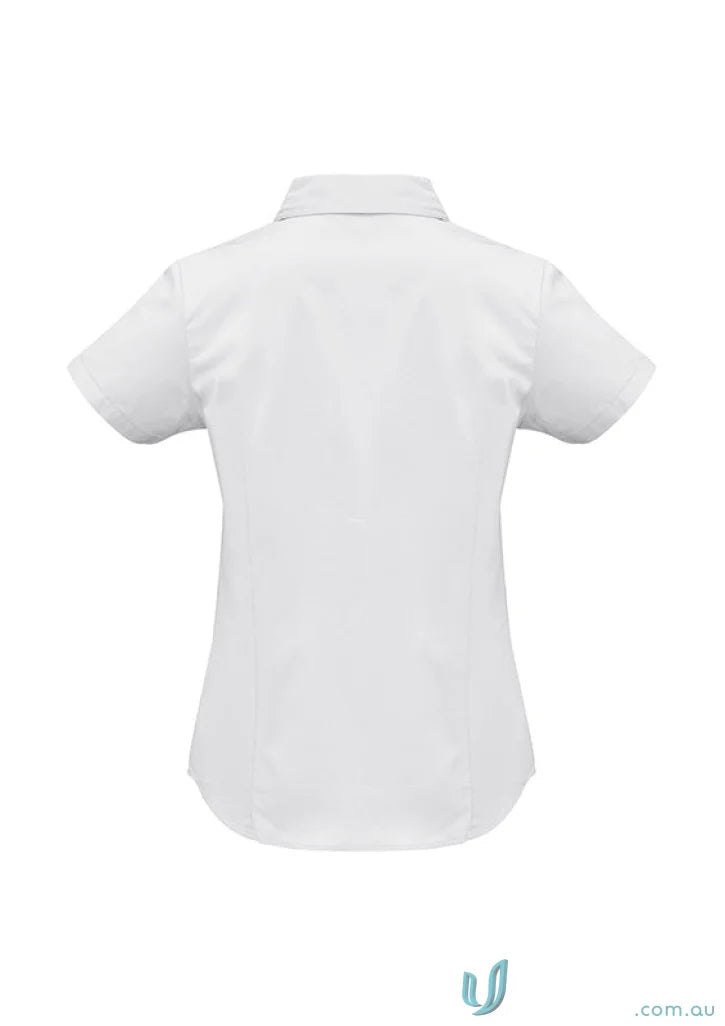 Women’s metro Ladies Chelsea Stretch SS Shirt in white, perfect for biz collection ladies