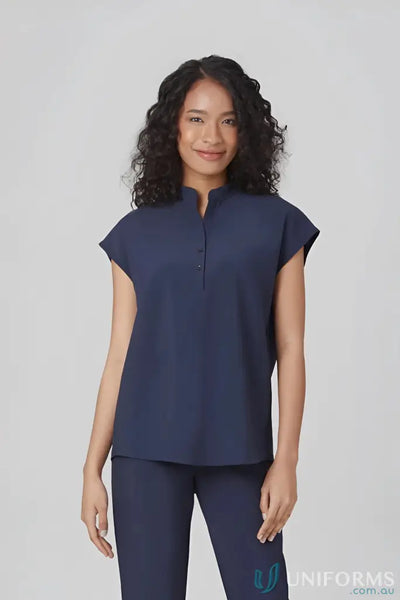 Navy blue chrissy drop shoulder blouse from City Collection Ladies Ladies Chrissy Tunic