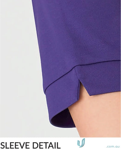 Purple sleeve with slit detail on Ladies City Health Active Top, perfect workwear style