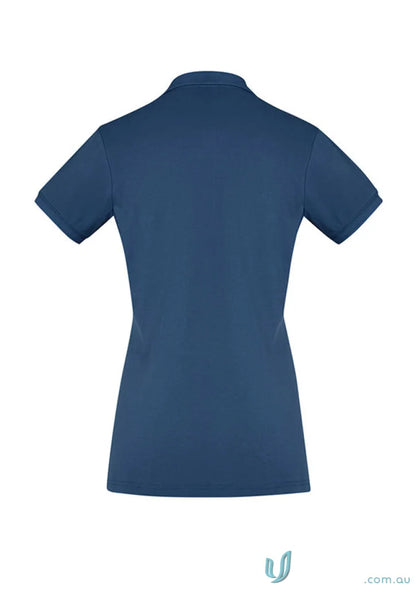 Ladies City short sleeve polo shirt in dark blue, perfect for casual city style