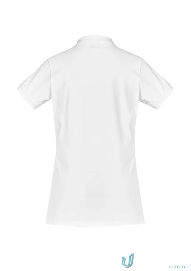 Ladies City short sleeve polo shirt for women, stylish city polo top in white