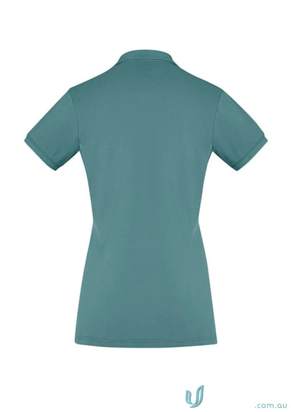 Ladies City short sleeve polo in solid teal for a stylish city look