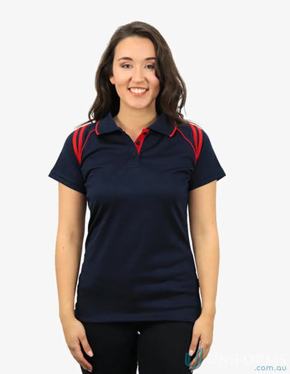 Ladies Cobra SS Polo in navy and red with CoolDry moisture management technology