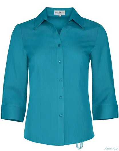 Teal Winning Spirit Ladies CoolDry 3Qtr Shirt for comfy casual wear