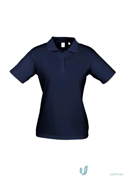 Dark blue Ladies Cotton Ice Polo from Biz Collection Womens with short sleeves