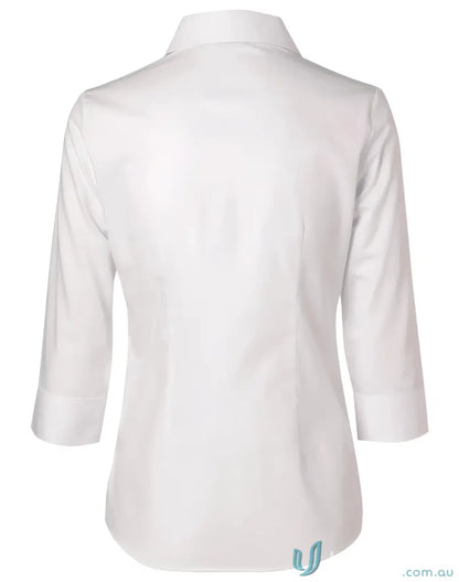 White ladies CVC Oxford 3qtr shirt with buttons, perfect for winning spirit ladies