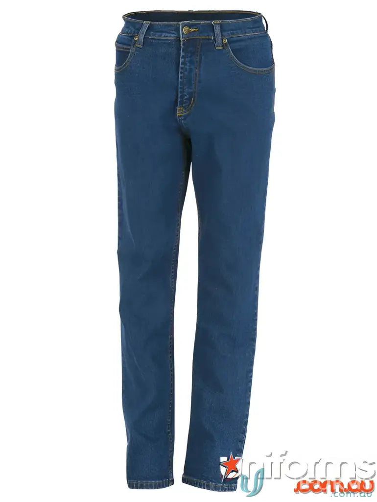 Ladies denim stretch jeans in blue denim stretch for a comfy, stylish look