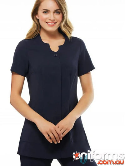 Navy blue womens Eden tunic top from Biz Collection with Teflon® stain release