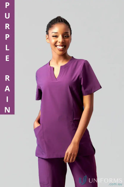 Purple ladies ellen scrub set for hospital nurses and aged care staff comfort