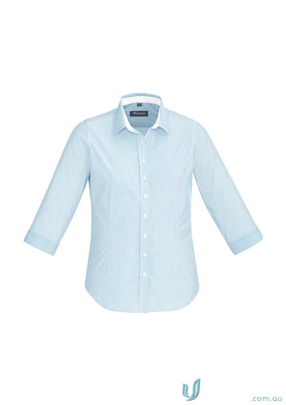 Light blue Ladies Fifth Avenue 3qtr Shirt inside workwear or uniforms for a stylish look