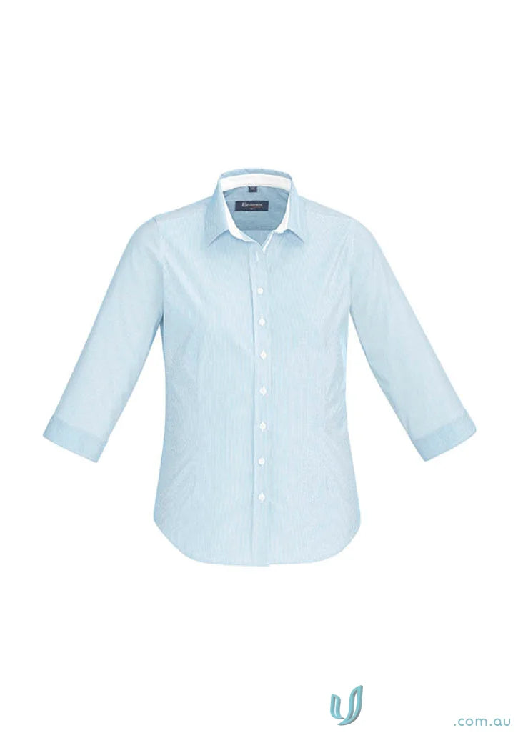 Light blue Ladies Fifth Avenue 3qtr Shirt inside workwear or uniforms for a stylish look