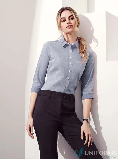 Inside look at ladies Fifth Avenue 3quarter shirt, perfect workwear or uniforms drop