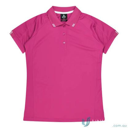 Pink polo shirt from Ladies Flinders Polo, perfect for workwear or uniforms