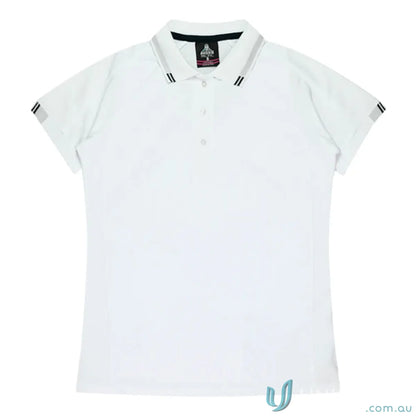 White polo shirt from Ladies Flinders Polo perfect for uniforms or workwear