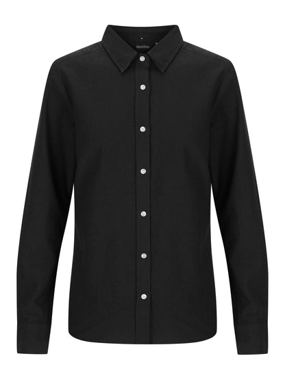 Ladies Floyd LS Linen Cotton Shirt - Black / W(06) - SHIRTS