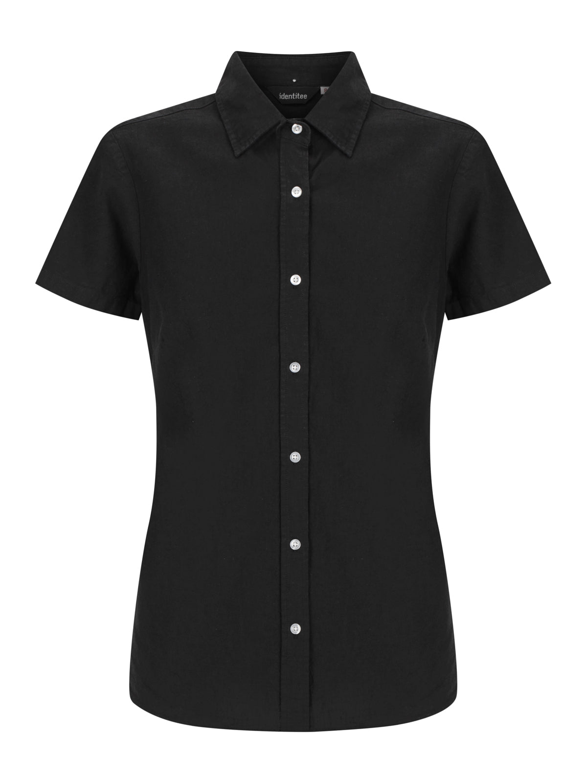 Ladies Floyd S/S Linen Cotton Shirt - Black / W(06) - SHIRTS