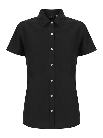 Ladies Floyd S/S Linen Cotton Shirt - Black / W(06) - SHIRTS