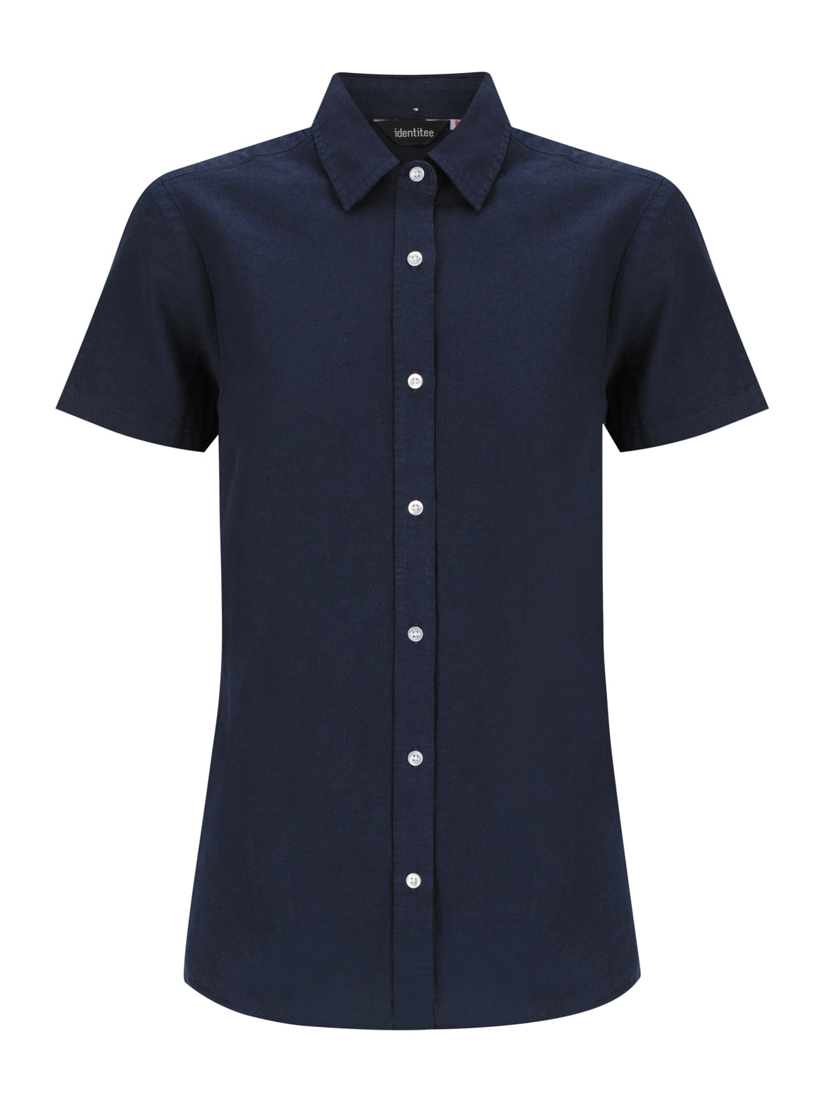 Ladies Floyd S/S Linen Cotton Shirt - Navy / W(06) - SHIRTS