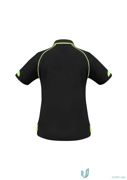 Ladies Fusion Polo from Biz Collection Polo with modern fit and neon green piping