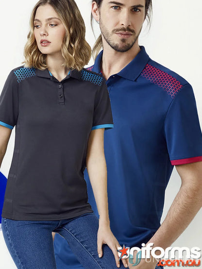 Matching ladies galaxy short sleeve polo shirts showing the perfect blend for style