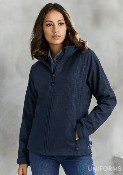 Women’s navy blue Geo Jacket from Biz Collection Women’s, stylish ladies geo jacket