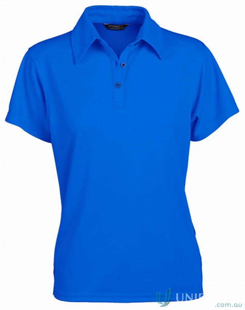 Ladies Glacier Polo in blue, perfect for uniforms and workwear casual style