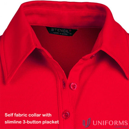 Ladies Glacier Polo red collared shirt perfect for uniforms and workwear