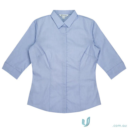 Light blue Ladies Grange 3Qtr Shirt, perfect for uniforms and workwear