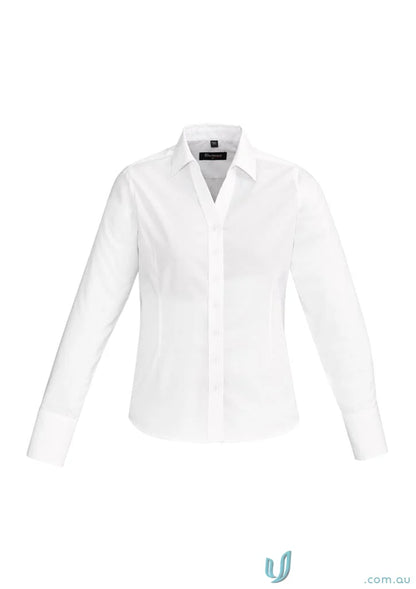 Ladies Hudson Cotton Long Sleeve Shirt in yarn-dyed cotton for a stylish look