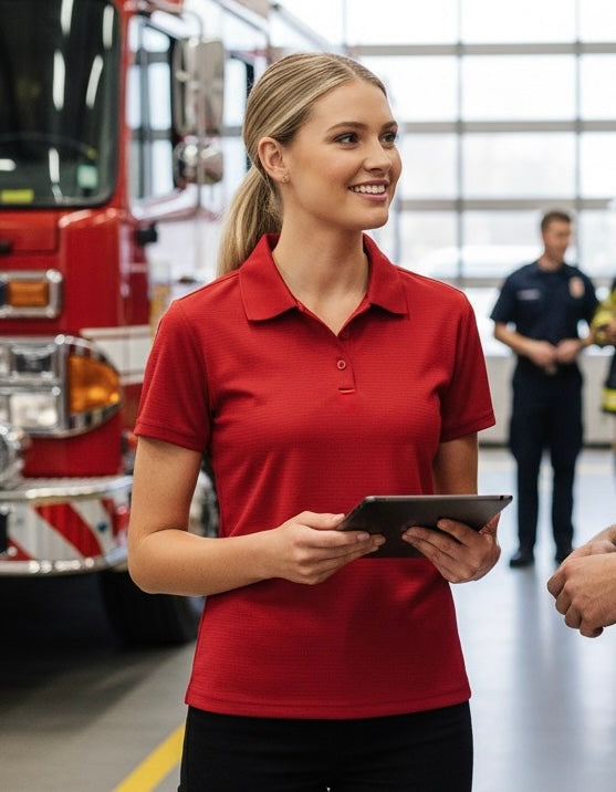 Ladies Icon CoolDry Textured Polo