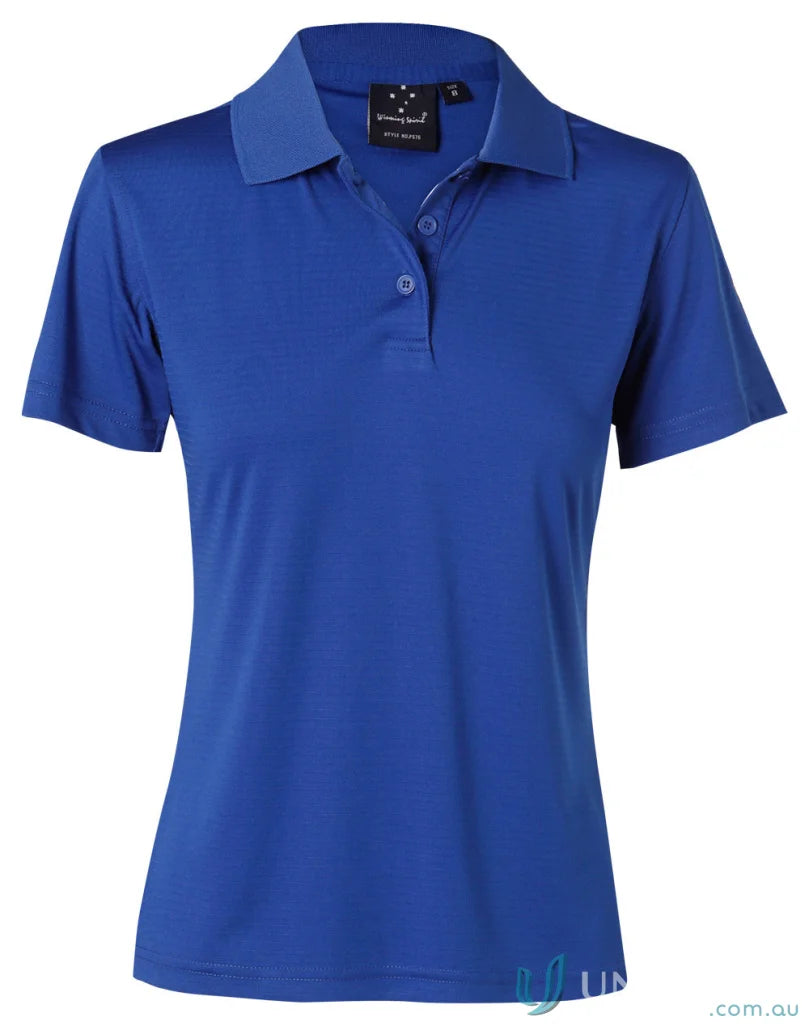Blue Winning Spirit Ladies Icon CoolDry Textured Polo shirt for women